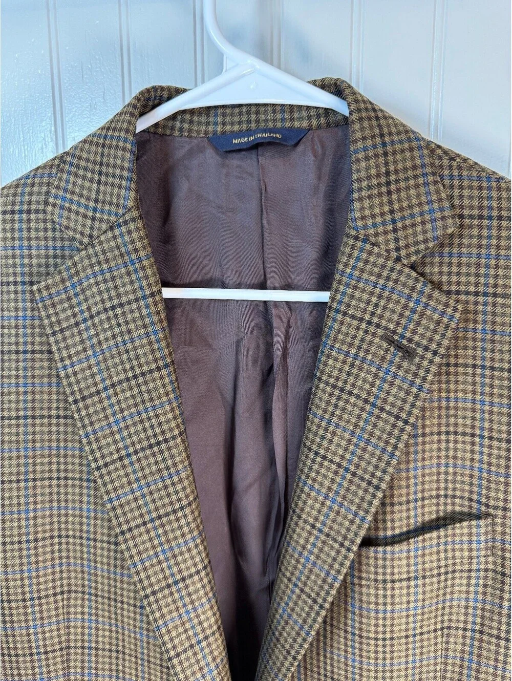 Brooks Brothers Fitzgerald 1818 Men's 39L Checked 100% Wool Sport Coat Blazer